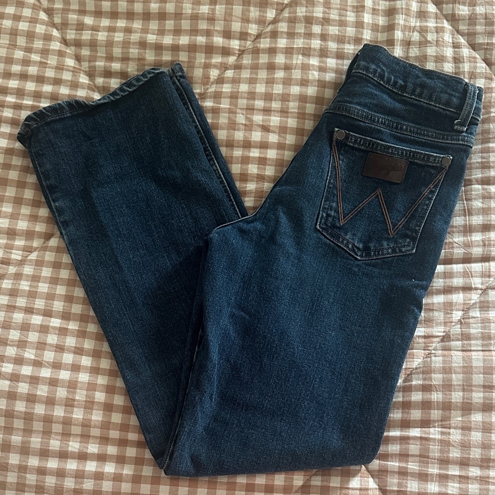 Wrangler Retro Relaxed Boot Jeans - Deep Indigo. Boys size 14